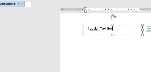 cara menggunakan text box di word
